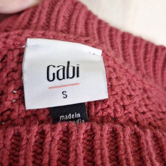 CAbi Mulberry square neck Pull over chuncky knit sweater Style 3883 - Picture 7 of 8